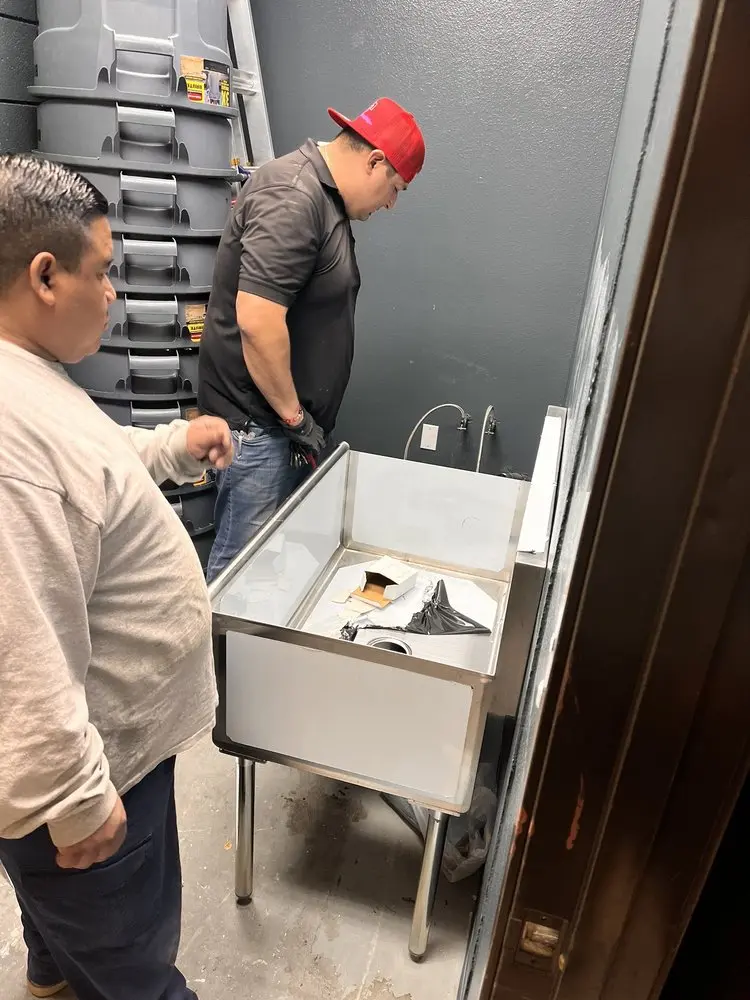 Commercial plumbing and sink installation in San Rafael
